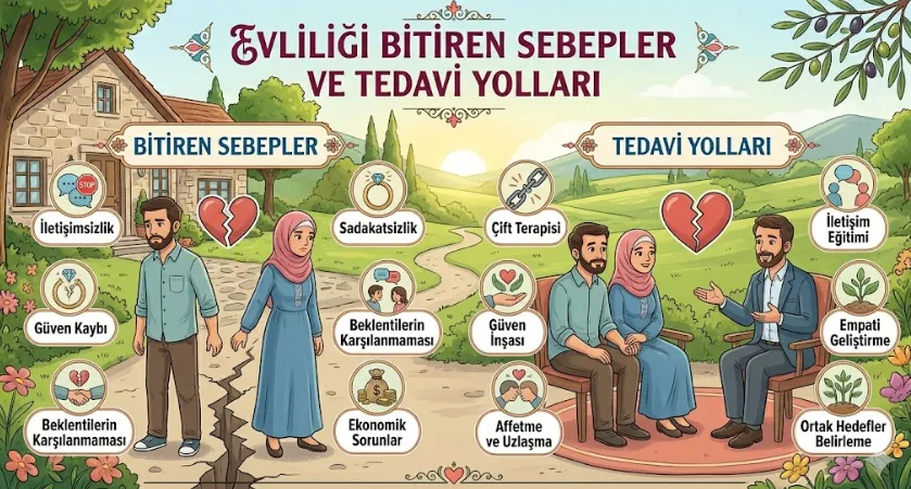 Evliliği bitiren sebepler ve Tedavi Yolları